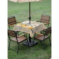 thumbnail image 4 of Outdoor Tablecloth with Umbrella Hole for Patio/Picnic/Party/Camping, Daisy Spring Floral Waterproof Table Cloth Square Cover Washable, Farmhouse Botanical Bees Elegant (54"x 54"), 4 of 8