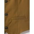 thumbnail image 5 of inhzoy Toddler Baby Boys 1st Birthday Party Suit Long Sleeve Shirt Vest Pants Brown 90, 5 of 7