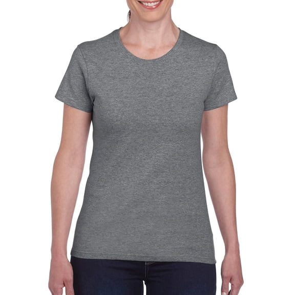 Gildan Ladies Heavy CottonT-Shirt, 2XL, Graphite Heather