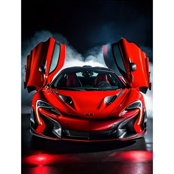 5D DIY Artificial Full Diamond Painting Set - Adult Beginner, Sports Car Theme Diamond Art, Sparkling Rhinestone, for Home Wall Decor & Gift - Perfect for Art Lovers & Adults