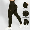 thumbnail image 6 of Sexlip Women's Yoga Pants All Season high waist denim solid color stretchy athletic yoga suitable for all occasions Green S, 6 of 9