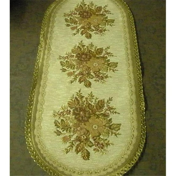 Tapestry Trading A1454R 14 x 54 in. Begium Table Runner Anika, Red
