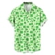 thumbnail image 2 of Blusa y camisa de manga corta con cuello vuelto para hombre, blusa informal de moda con cuello vuelto, blusa estampada de manga corta con botones, blusa de poliéster para hombre, 2 of 6