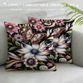 thumbnail image 3 of Leisuo Flower Decorative Throw Pillow Covers Watercolor Floral Farmhouse Cushion Cover Pink Yellow Purple Blue Tulip Pillow Case for Couch Sofa Home Decor White, 3 of 5