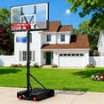 thumbnail image 5 of SinCiDo Adjustable Portable Basketball Hoop, 7.5-10FT Height-Adjustable Basketball Goal with 45" Shatterproof Backboard, Wheels for Indoor/Outdoor Use (Yard, Driveway, Court), 5 of 8