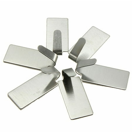 

GYMNASTIKA 6Pcs Self Adhesive Kitchen Bathroom Wall Door Stainless Steel Sticky Hook Hanger