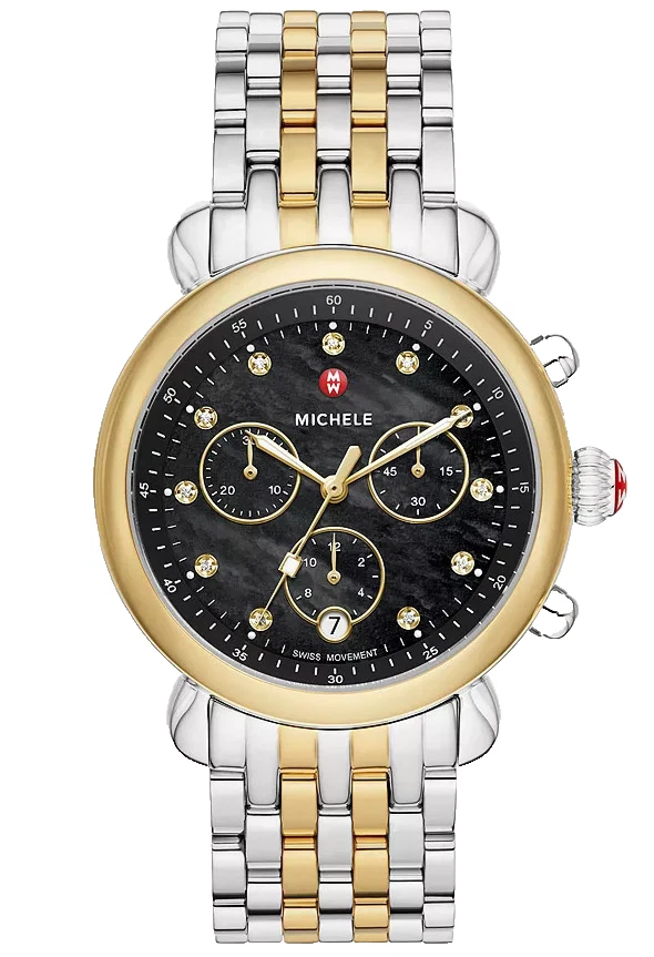 Michele Sidney Classic Designer Wrist Watch, Stainless Steel 