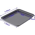 thumbnail image 2 of Baomifa-petite Plaque de Cuisson Antiadhésive 9.45 X 7.09 Pouces (Inner 7.5x6), Plateau à Biscuits Mini 8 Pouces Grille-Pain Four Conventionnel Poêle Sans Déformation Sans Rouille Magnétique pour 1 à 2 Personnes 2 Pack, 2 of 4