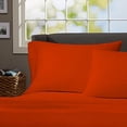 thumbnail image 5 of Full Flat Sheet Only - Soft & Comfy 100% Cotton- By Crescent Bedding (Full , Orange), 5 of 6