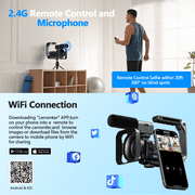 Campark 5K Camcorder Video Camera 3 Touch Screen 56MP Vlogging Cameras for YouTube with Microphone