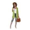 thumbnail image 3 of Asklazy Womens Lightweight Cardigans Open Front Knit Long Sleeve Outwear Coat,US Size,M,N Green, 3 of 6