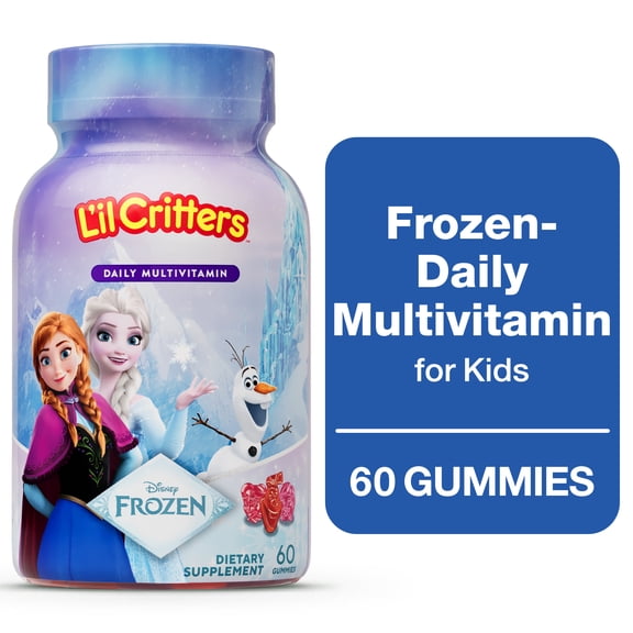 L'il Critters Frozen Daily Kids Multivitamin Gummies, 11 Essential Nutrients, Berry Flavors, 60 ct