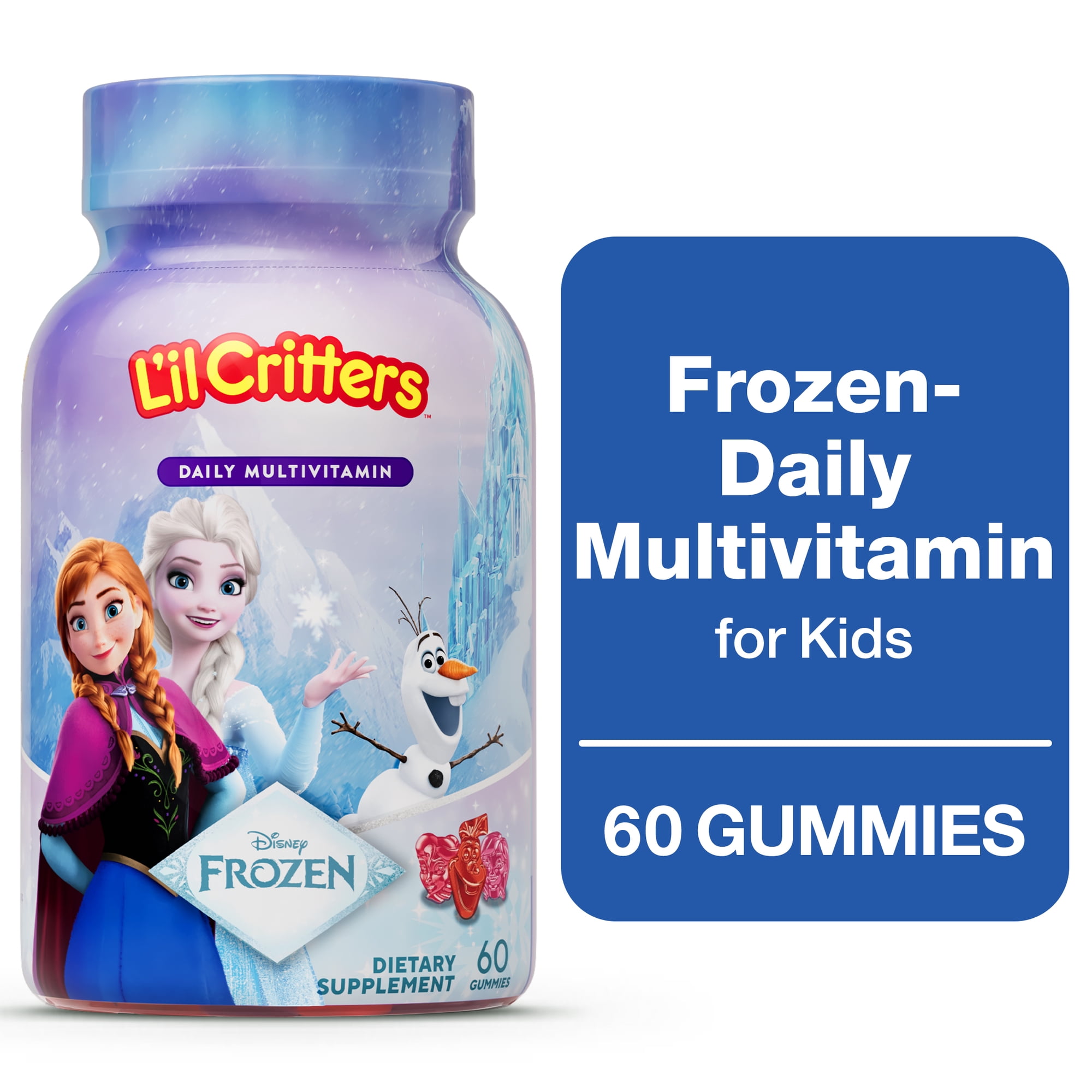 L'il Critters Frozen Daily Kids Multivitamin Gummies, 11 Essential Nutrients, Berry Flavors, 60 ct