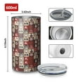 thumbnail image 4 of 20oz Coffee Tumblers Red Christmas Collage Pattern Stainless Steel Vacuum Insulated Travel Tumbler Coffee Cups Mug with Lid and Straw with Cleaning Brush for Cold & Hot Drinks, 4 of 5