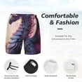 thumbnail image 6 of Picia Dragon pattern Mens Swim Trunks with Compression Liner Stretch Beach Shorts Quick Dry with Zipper Pockets No-Chafing Board Shorts-3X-Large, 6 of 9