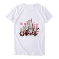 thumbnail image 2 of jsaierl Women's Christmas Shirts Short Sleeve Gnomes Graphic Tops Casual Crewneck Shirt Bleached Oversized Tees Blouse Top Women Fall Fashion 2024, 2 of 8