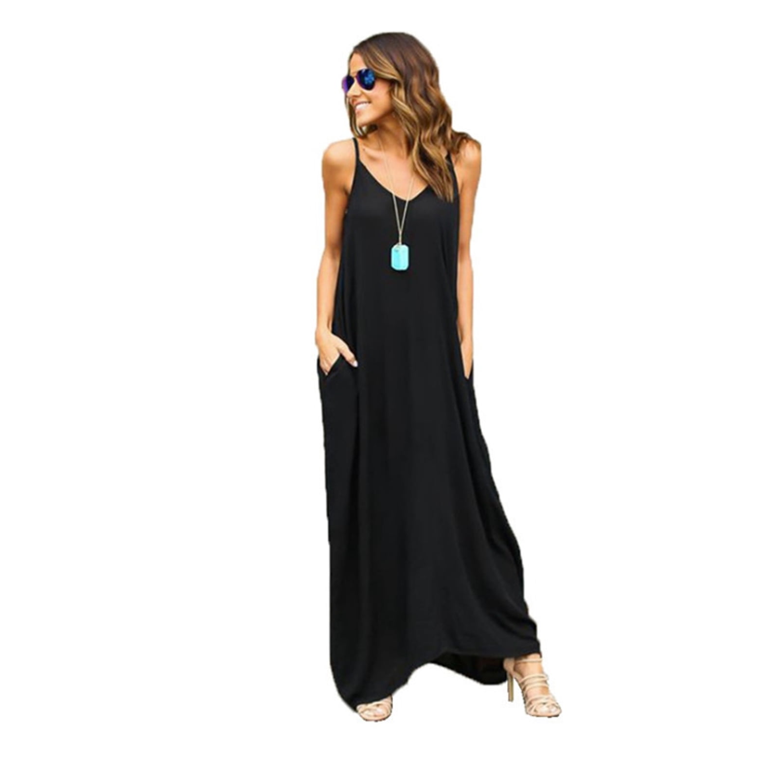 women's summer boho casual long maxi evening party cocktail beach dress sundress