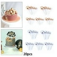thumbnail image 3 of 20 Pieces Of Gold And Silver Ball Cake Top Birthday Party Cupcake Top Cake Decoration, 3 of 11