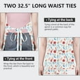 thumbnail image 6 of Pioneer Flower Floral Print Pattern Apron for Women and Men, Cotton Linen Waterproof with Pockets, Adjustable, 33x27 Inch for Kitchen, Gardening, BBQ, Salon, 6 of 6