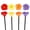 Resin:4pcs, variant on 4pcs Pollinator Watering Station Colorful Bee Water Feeder Bird Bath with Flower Design Outdoor Garden Stake Yard Art Decor Present for Nature Lover Ceramic