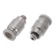 thumbnail image 1 of Conectores de aire Push para ajustes únicos de Bargains 15/64" Conector neumático de inserción de plástico y metal M5 2 piezas tono blanco y plata, 1 of 7