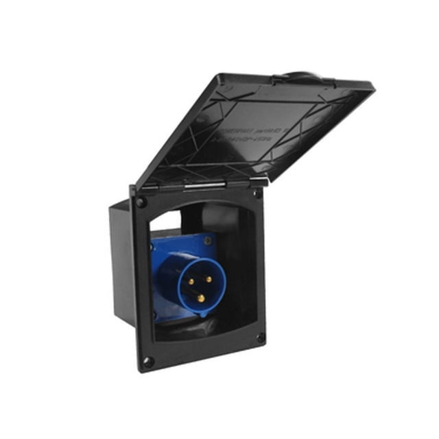 RV Camper 16A External Flush Hook Up Waterproof Socket RV Yacht Waterproof 3-core Charging Socket Power Interface ,RV Tool