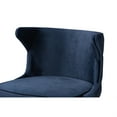 thumbnail image 4 of Baxton Studio Sagira Modern and Contemporary Transitional Navy Blue Velvet Fabric Upholstered and Walnut Brown Finished Wood 2-Piece Counter Stool Set, 4 of 5