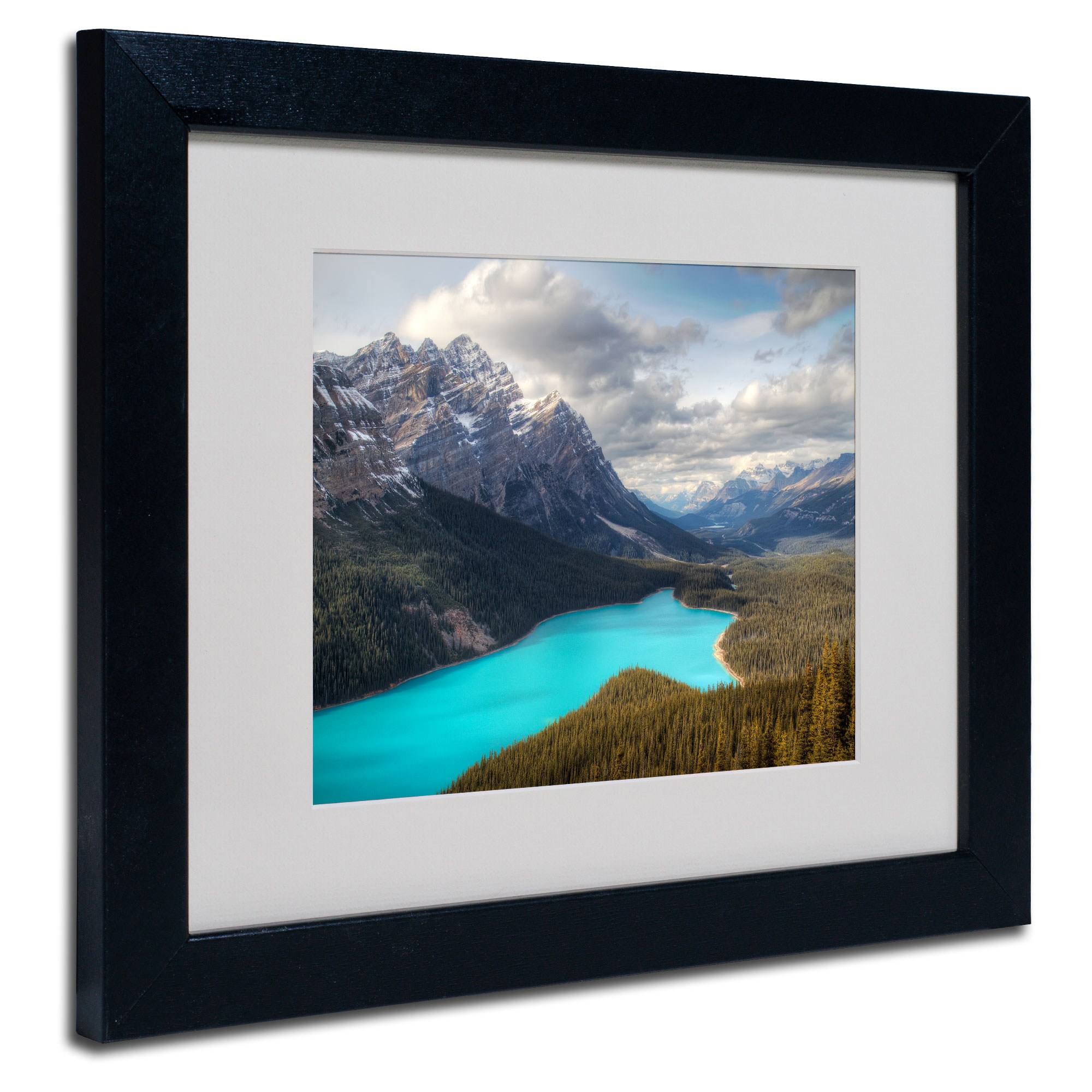 Trademark Fine Art "Peyto Lake" Matted Framed Art by Pierre Leclerc