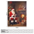 thumbnail image 4 of JEUXUS  Santa Tapestry, Old Santa Claus Sitting at Home at Christmas Night Reading a Letter Near The Tree, Wide Wall Hanging for Bedroom Living Room Dorm,Vermilion Multicolor, 4 of 6