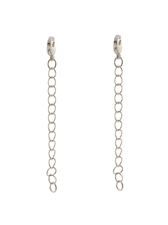 Silver Plating 2.5 Inch Chain Extender for Necklace Bracelet Set of 2
