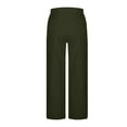 thumbnail image 4 of Outfmvch Womens Wide Leg Pants Sweatpants Women Travel Outfits for Women Jeans for Women Womens Jeans Womens Business Casual Pants Womens Pants Elastic Waist Green S, 4 of 7