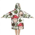thumbnail image 2 of Cute Hedgehogs and Red Mushrooms Pattern Blanket Hoodies for Kids 6-13YR Oversize Wearable Blanket Hoodies for Boys Girls Teens, 2 of 7
