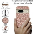 thumbnail image 3 of Compatible with Google Pixel 8a Case Glitter Shockproof, Google Pixel 8a Phone Case Bling Sparkly TPU and PC Silicone Shiny Girl Women Thin Protective Cover (Rose Gold), 3 of 7