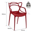 thumbnail image 2 of Sillas para Comedor Spica: Set de 4 Sillas de Plástico Resistente con Diseño Moderno en el Respaldo., 2 of 5
