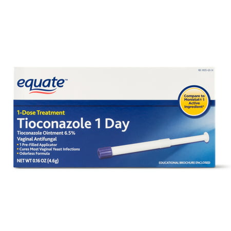 Equate Tioconazole Vaginal Antifungal Treatment, 0.16