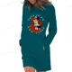 thumbnail image 3 of Vestido de manga larga con estampado de princesas de Disney para mujer, vestido con capucha y bolsillo de canguro, sudaderas con dibujos animados bonitos de otoño para mujer, 3 of 5