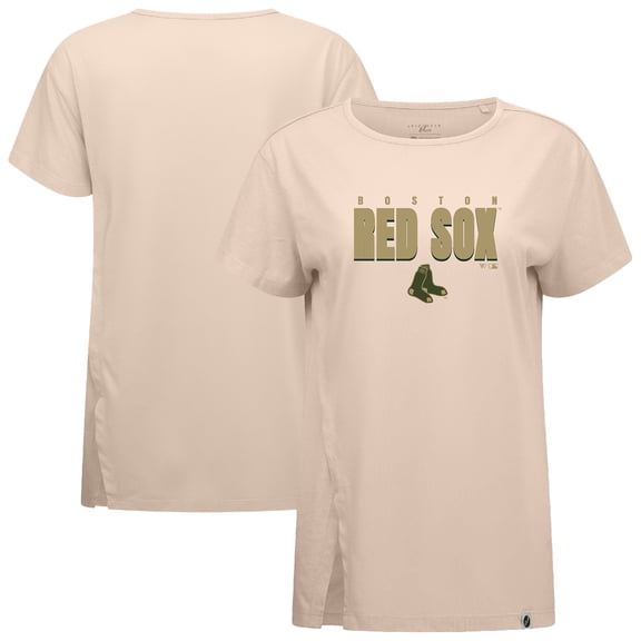 Women's Levelwear Khaki Boston Red Sox Influx Protect W T-Shirt