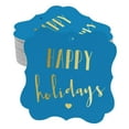 thumbnail image 1 of Inkdotpot Real Gold Foil Happy Holiday Tags Favor Bracket Shape Hang Pack Of 50 Paper Tags, 1 of 7