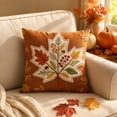 thumbnail image 2 of Fall Pillow Covers Halloween Fall Decorations WHite Sofa Couch Pillow Covers Square Summer Pillow Covers 18x18 for Farmhouse Thanksgiving Pillowcase Decorative Throw Pillow Covers Cushion Cases, 2 of 7