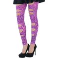thumbnail image 7 of ToBeInStyle Women's Cut Out Leopard Print Footless Tights - Neon Pink, 7 of 7
