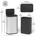 thumbnail image 3 of HOMCOM Sensor Garbage Can with Soft-Close Lid, 12 Gallon Sensor Trash Can, 3 of 10