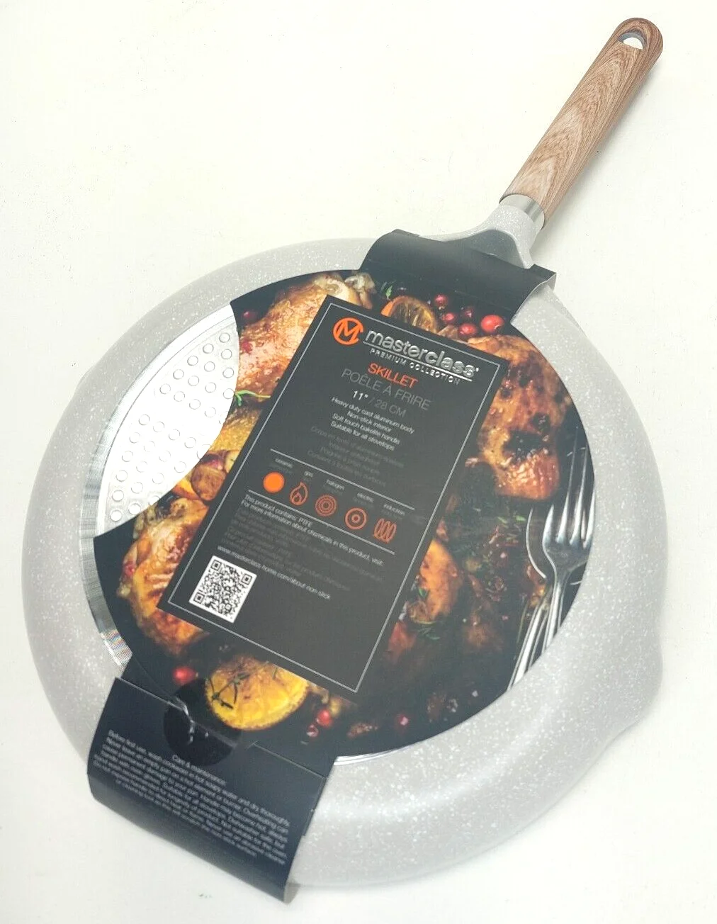 MasterClass 11in Non-Stick Aluminium Heavy Duty Skillet Frying Pan