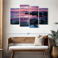 thumbnail image 3 of Elephant Stock Lake Tahoe Nightfall Wall Art - Horizontal Multi Panel Canvas - Living Room Wall Decor - Nature Multi Panel - Pink And Gray Decor - 52" x 32", 3 of 8