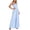 Light Blue, variant on hoksml Women's Summer Checkered Wide Leg Jumpsuit, Spaghetti Strap Smocked Casual One Piece Outfit