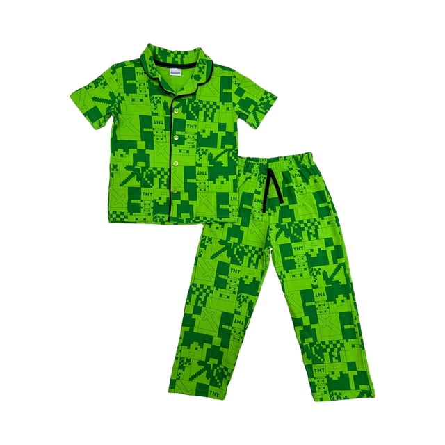 Camisero Manga Corta Chiffon Pantalón Chiffon Minecraft Multicolor Talla 12