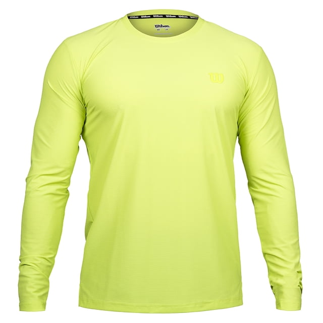 Playera Deportiva Wilson para Hombre Force Manga Larga Color Verde Lima Talla G
