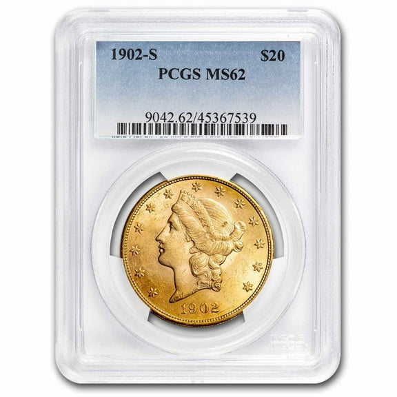 1902-S $20 Liberty Gold Double Eagle MS-62 PCGS
