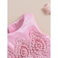 thumbnail image 6 of Arvbitana Infant Toddler Girls Sleeveless Pearl Lace Mesh Tulle Vest Dress Solid Color Fluffy Layered Dress Tutu Gown 6M-5T, 6 of 8
