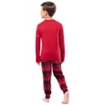 thumbnail image 4 of Fruit of the Loom Boy's Sleep Long Sleeve Top & Velour Fleece Pajama Set, 2-Piece, Sizes 4-16, 4 of 11