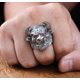 thumbnail image 2 of Anillo vintage con cabeza de animal para hombre, anillo hecho a mano, agresivo, boca abierta, regalo para él, 2 of 7